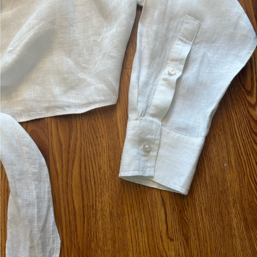 Zara cropped linen shirt - Picture 6 of 9